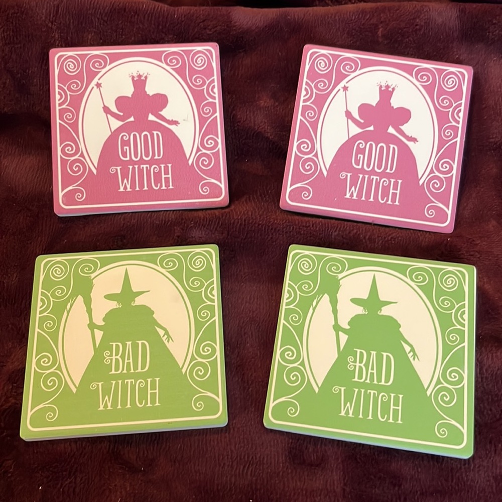 Wizard of Oz Good Witch Bad Witch Coasters